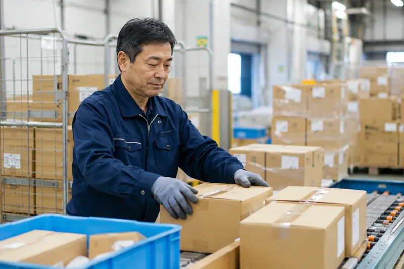 製品の入庫・仕分け・出庫業務